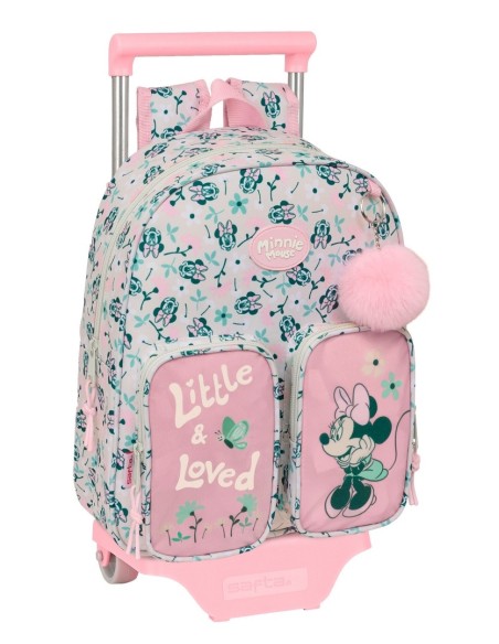 MOCH 609+CARRO 705 MINNIE MOUSE "MINTY" Mochilas Guarderí...