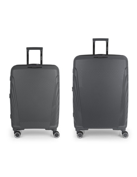 Set 2 Maletas M-L Gabol Soho Gris Juego de Maletas | Fraber