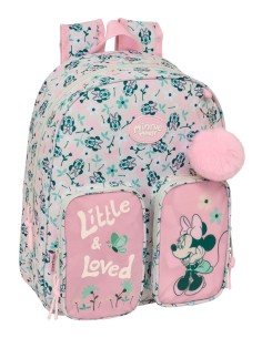 MOCHILA INFANTIL BOLSILLOS ADAPT.CARRO MINNIE MOUSE "MINT...