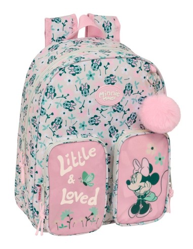 MOCHILA INFANTIL BOLSILLOS ADAPT.CARRO MINNIE MOUSE "MINT...