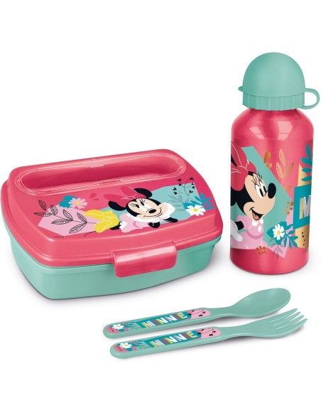 SET DE BOTELLA Y SANDWICHERA + CUBIERTOS MINNIE MOUSE "NA...