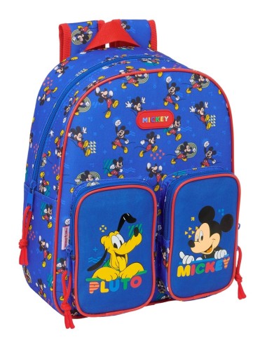MOCHILA INFANTIL BOLSILLOS ADAPT.CARRO MICKEY MOUSE "TODA...