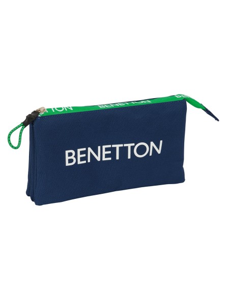 PORTATODO TRIPLE BENETTON "GREEN" Portatodo Estuche | Fraber