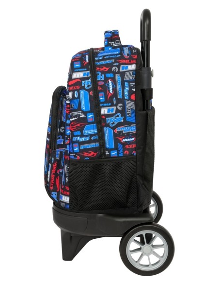 MOCHILA GDE. C/RUEDAS COMPACT EVOL. EXT. HOT WHEELS Mochi...