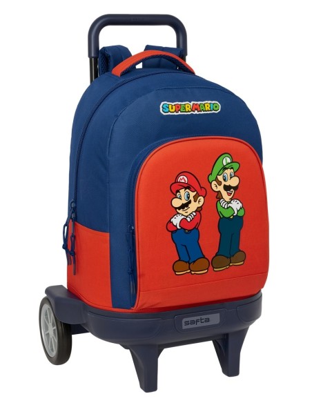 MOCHILA GDE. C/RUEDAS COMPACT EVOL. EXT. SUPER MARIO "MAM...