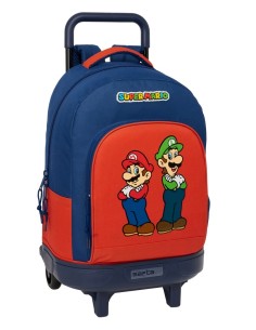 MOCHILA GDE. C/RUEDAS COMPACT EXTRAIBLE SUPER MARIO "MAMM...