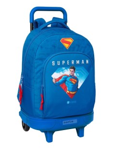MOCHILA GDE. C/RUEDAS COMPACT EXTRAIBLE SUPERMAN Mochilas...