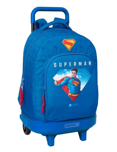 MOCHILA GDE. C/RUEDAS COMPACT EXTRAIBLE SUPERMAN Mochilas...