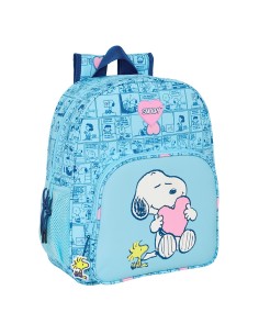MOCHILA JUNIOR ADAPT.CARRO SNOOPY "LOVE" Mochilas Escolar...