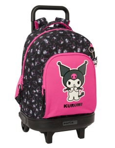 MOCHILA GDE. C/RUEDAS COMPACT EXTRAIBLE KUROMI Nuevos Pro...