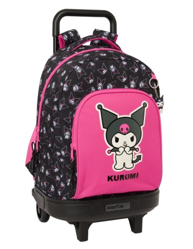 MOCHILA GDE. C/RUEDAS COMPACT EXTRAIBLE KUROMI Nuevos Pro...