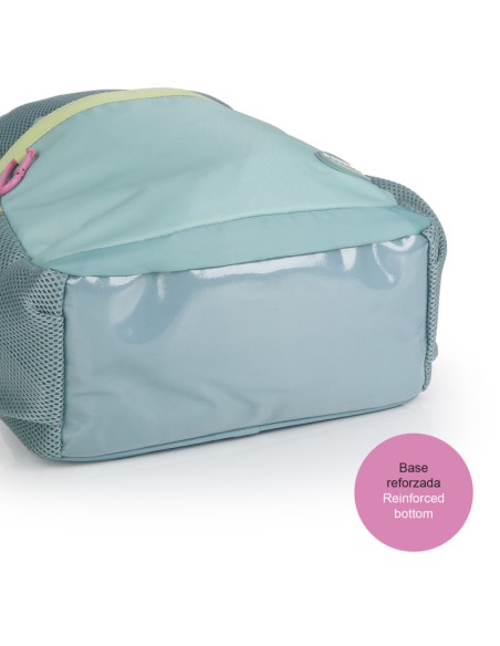 Mochila Escolar Adaptable Gabol Whisper Verde Menta Mochi...