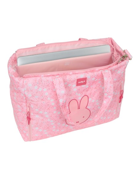 BOLSO CON BOLSILLO PARA PORTATIL 14,1'' MIFFY "FLORES" Bo...