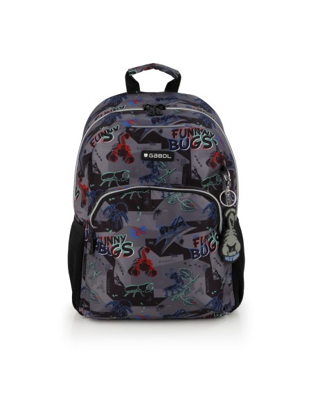 Mochila Escolar Adaptable Gabol Bugs Negro Mochilas Escol...