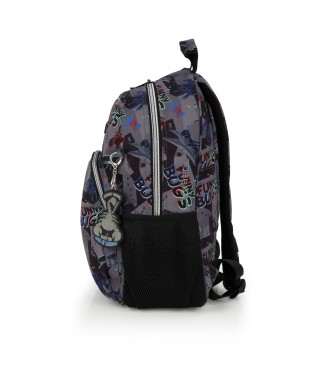 Mochila Escolar Adaptable Gabol Bugs Negro 2