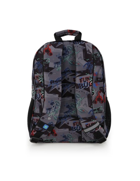 Mochila Escolar Adaptable Gabol Bugs Negro Mochilas Escol...