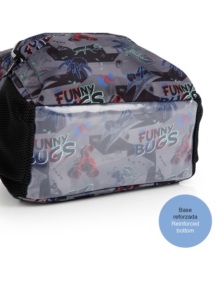 Mochila Escolar Adaptable Gabol Bugs Negro Mochilas Escol...