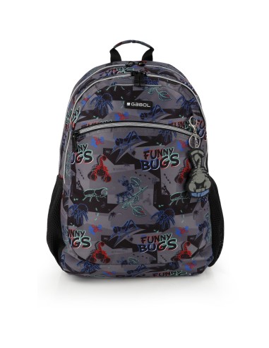 Mochila Escolar Adaptable Gabol Bugs Negro Mochilas Escol...