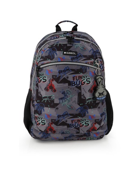 Mochila Escolar Adaptable Gabol Bugs Negro Mochilas Escol...