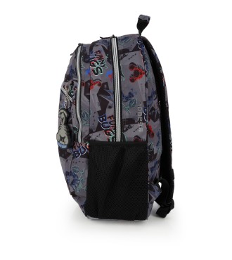 Mochila Escolar Adaptable Gabol Bugs Negro 2