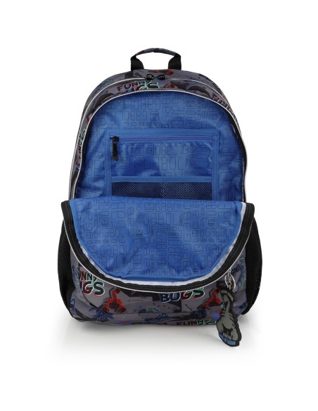 Mochila Escolar Adaptable Gabol Bugs Negro Mochilas Escol...