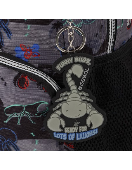 Mochila Escolar Adaptable Gabol Bugs Negro Mochilas Escol...