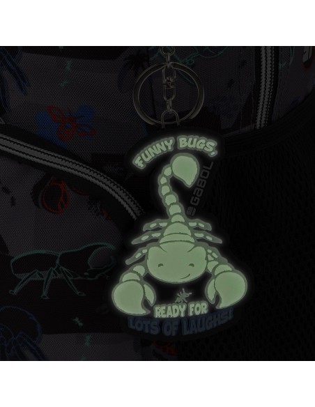 Mochila Escolar Adaptable Gabol Bugs Negro Mochilas Escol...