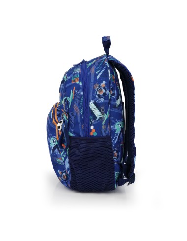 Mochila Escolar Adaptable Gabol Crew Azul Mochilas Escola...