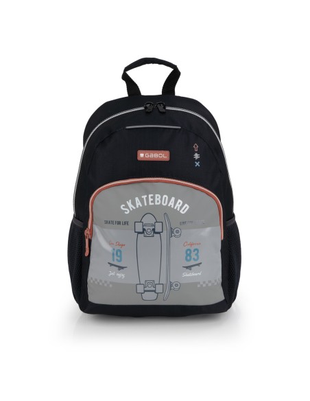 Mochila Escolar Adaptable Gabol Trick Gris Mochilas Escol...