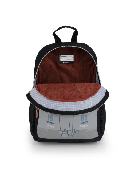 Mochila Escolar Adaptable Gabol Trick Gris Mochilas Escol...