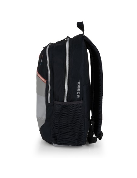 Mochila Escolar Adaptable Gabol Trick Gris Mochilas Escol...