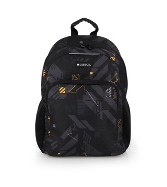 Mochila Escolar Adaptable Gabol Byte Negro