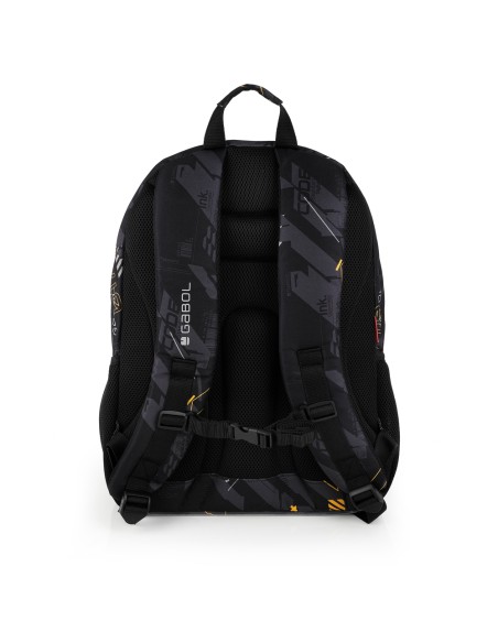 Mochila Tres Compartimentos Escolar Gabol Byte Negro Moch...