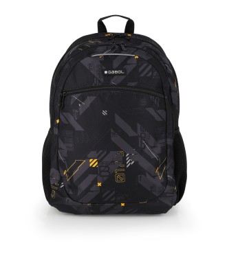 Mochila Escolar Adaptable Gabol Byte Negro