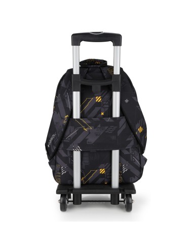 Mochila Escolar Adaptable Gabol Byte Negro