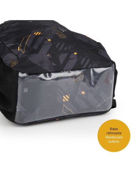 Mochila Escolar Adaptable Gabol Byte Negro