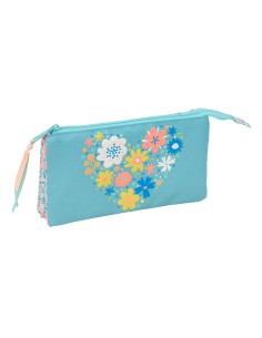 PORTATODO TRIPLE RECICLADO MOOS "FIORI" Portatodo Estuche...