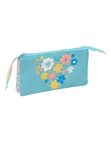PORTATODO TRIPLE RECICLADO MOOS "FIORI" Portatodo Estuche...