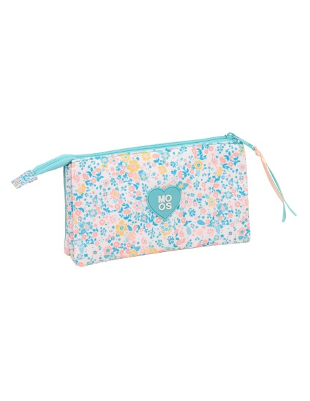 PORTATODO TRIPLE RECICLADO MOOS "FIORI" Portatodo Estuche...