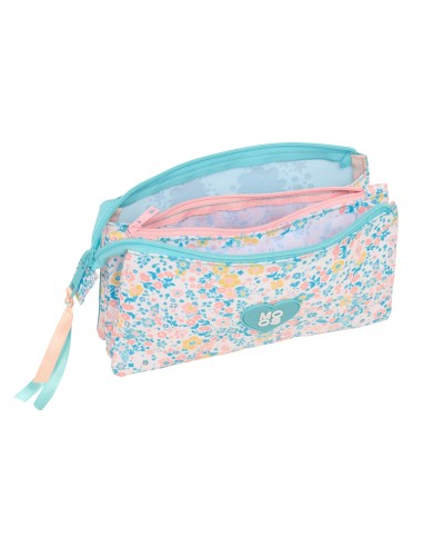 PORTATODO TRIPLE RECICLADO MOOS "FIORI" Portatodo Estuche...