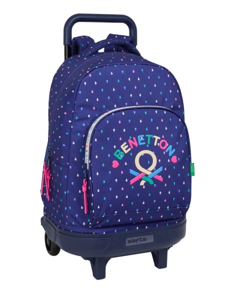 MOCHILA GDE. C/RUEDAS COMPACT EXTRAIBLE BENETTON "DROP" M...