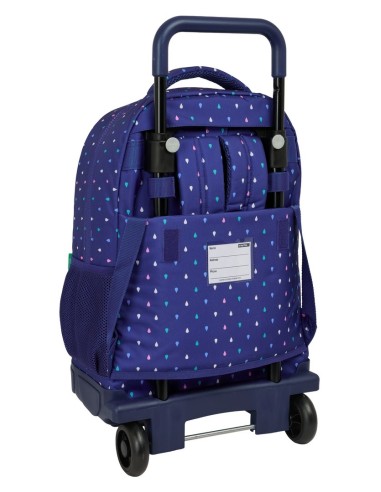 MOCHILA GDE. C/RUEDAS COMPACT EXTRAIBLE BENETTON "DROP" M...