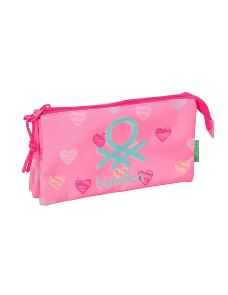 PORTATODO TRIPLE BENETTON "HEART" Portatodo Estuche | Fraber