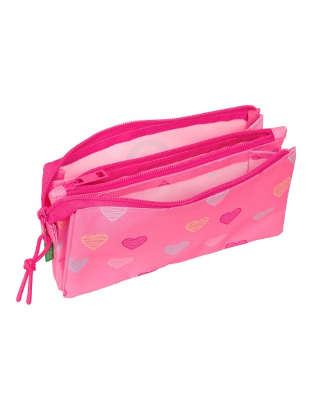 PORTATODO TRIPLE BENETTON "HEART" Portatodo Estuche | Fraber