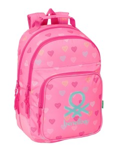 MOCHILA DOBLE ADAPT.CARRO BENETTON "HEART" Mochilas Escol...
