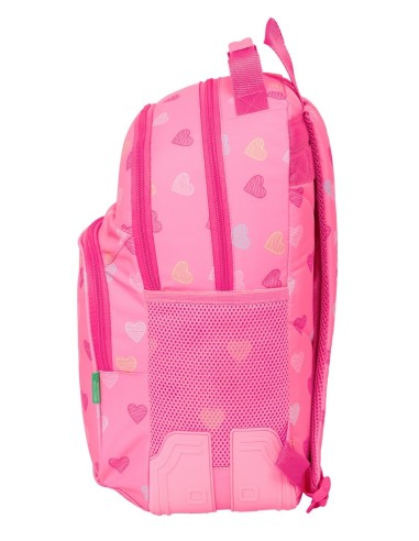 MOCHILA DOBLE ADAPT.CARRO BENETTON "HEART" Mochilas Escol...