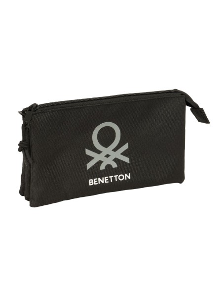 PORTATODO TRIPLE BENETTON BASICS "NEGRO" Portatodo Estuch...