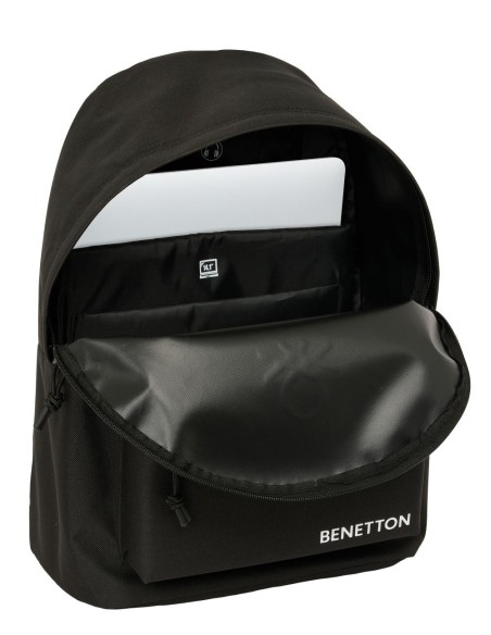 MOCHILA PARA PORTATIL 14,1" BENETTON BASICS "NEGRO" Mochi...