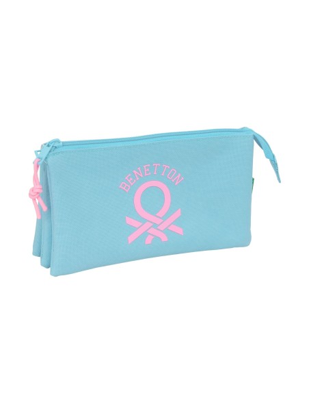 PORTATODO TRIPLE BENETTON BASICS "CELESTE" Portatodo Estu...