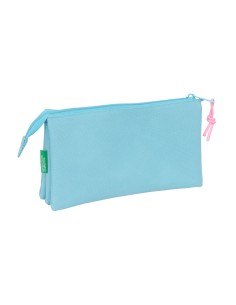 PORTATODO TRIPLE BENETTON BASICS "CELESTE" Portatodo Estu... 2